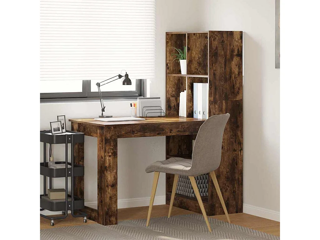 Bureau Chêne fumé 122 x 67 x 145 cm Bois d'ingénierie