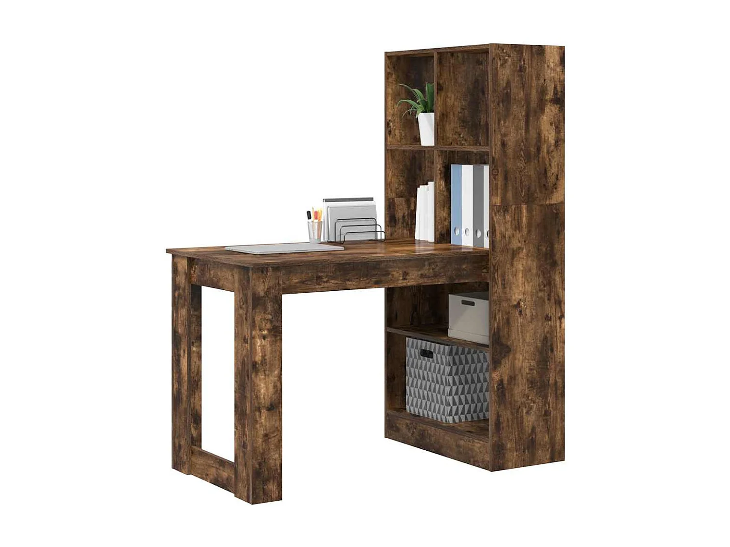 Bureau Chêne fumé 122 x 67 x 145 cm Bois d'ingénierie