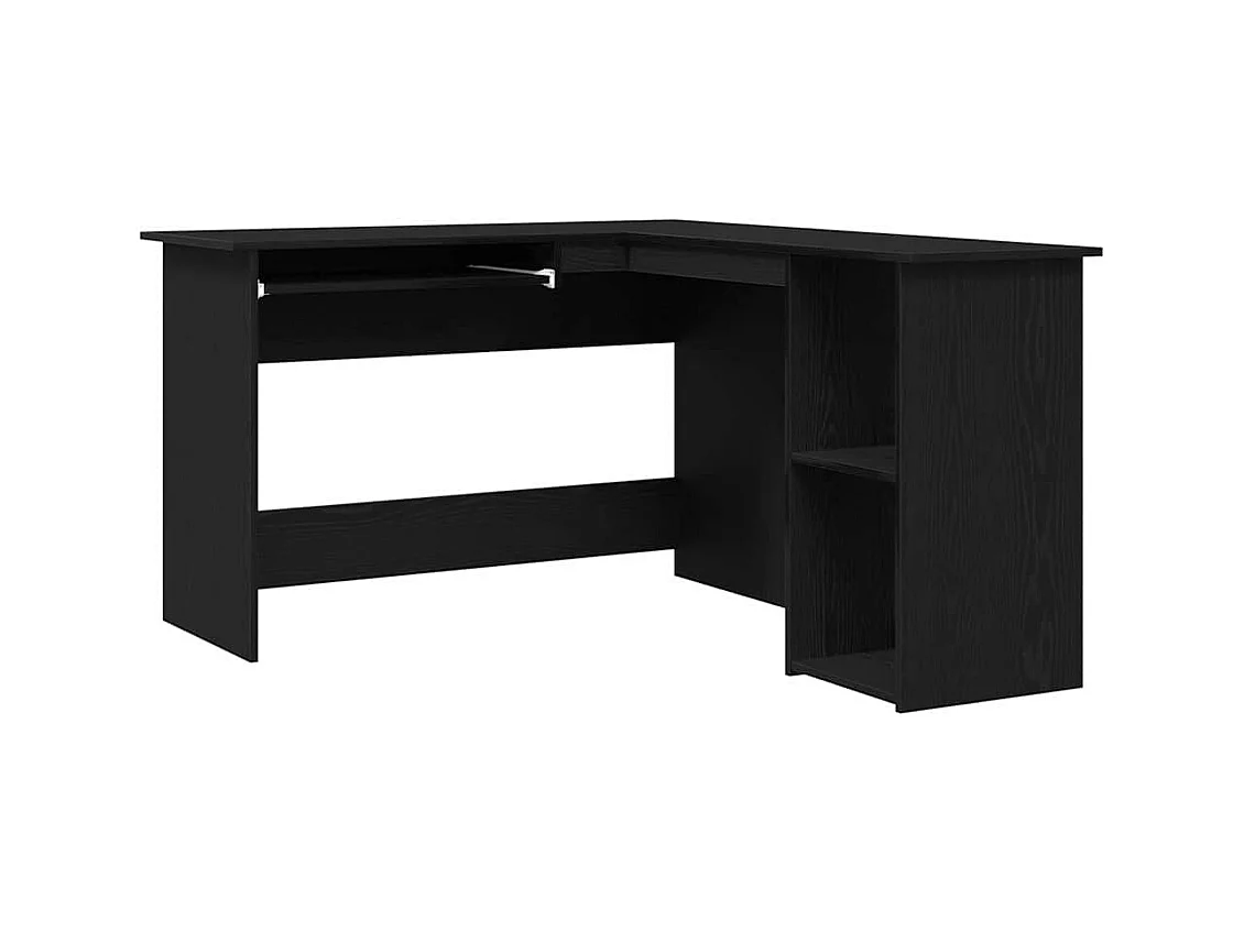 Bureau d'angle Chêne noir 120 x 140 x 75 cm Bois d'ingénierie