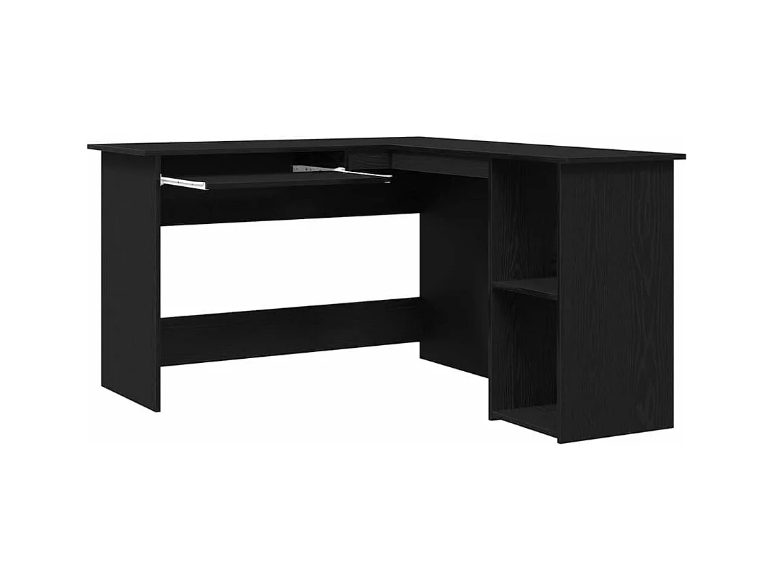 Bureau d'angle Chêne noir 120 x 140 x 75 cm Bois d'ingénierie