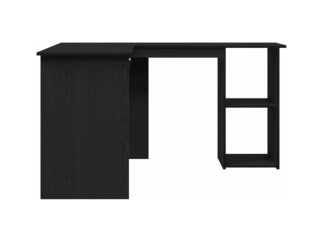 Bureau d'angle Chêne noir 120 x 140 x 75 cm Bois d'ingénierie