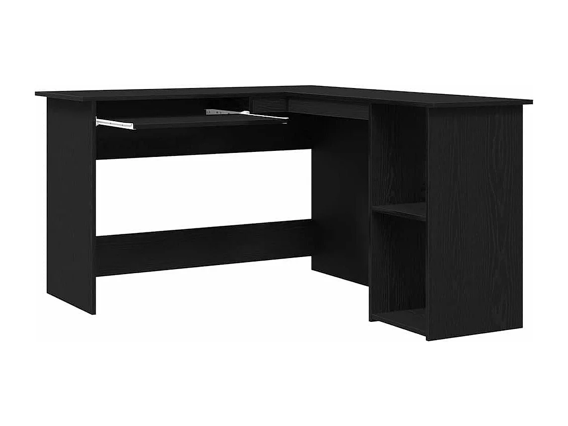 Bureau d'angle Chêne noir 120 x 140 x 75 cm Bois d'ingénierie