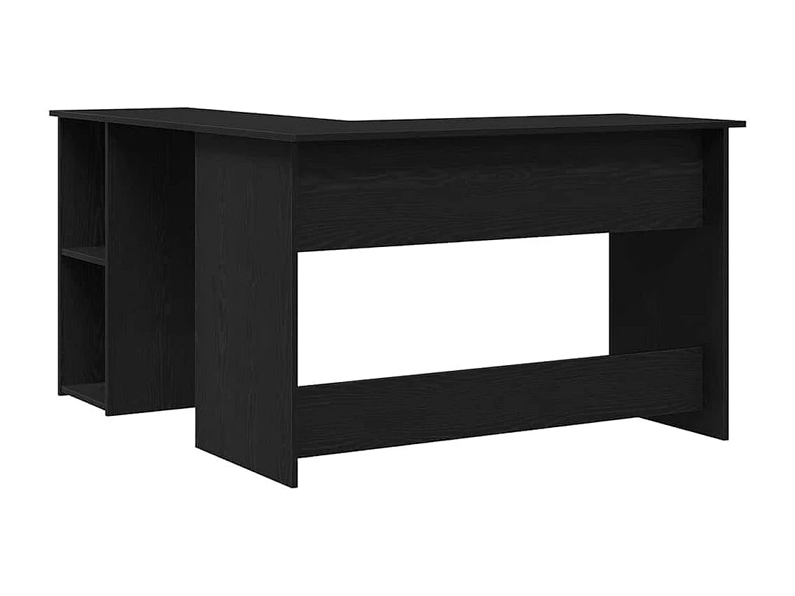 Bureau d'angle Chêne noir 120 x 140 x 75 cm Bois d'ingénierie