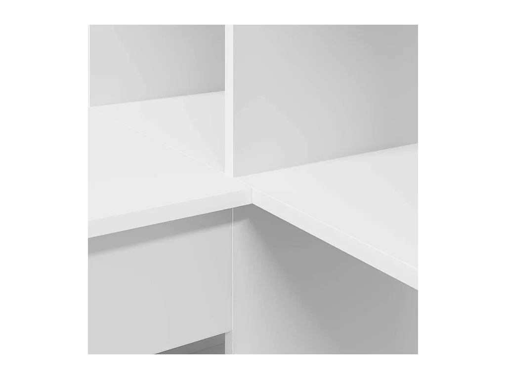 Bureau d'angle Blanc 101.5 x 149.5 x 149.5 cm Bois d'ingénierie