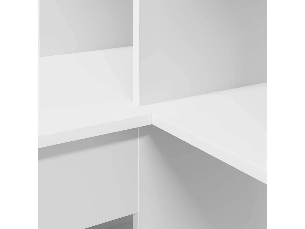 Bureau d'angle Blanc 101.5 x 149.5 x 149.5 cm Bois d'ingénierie
