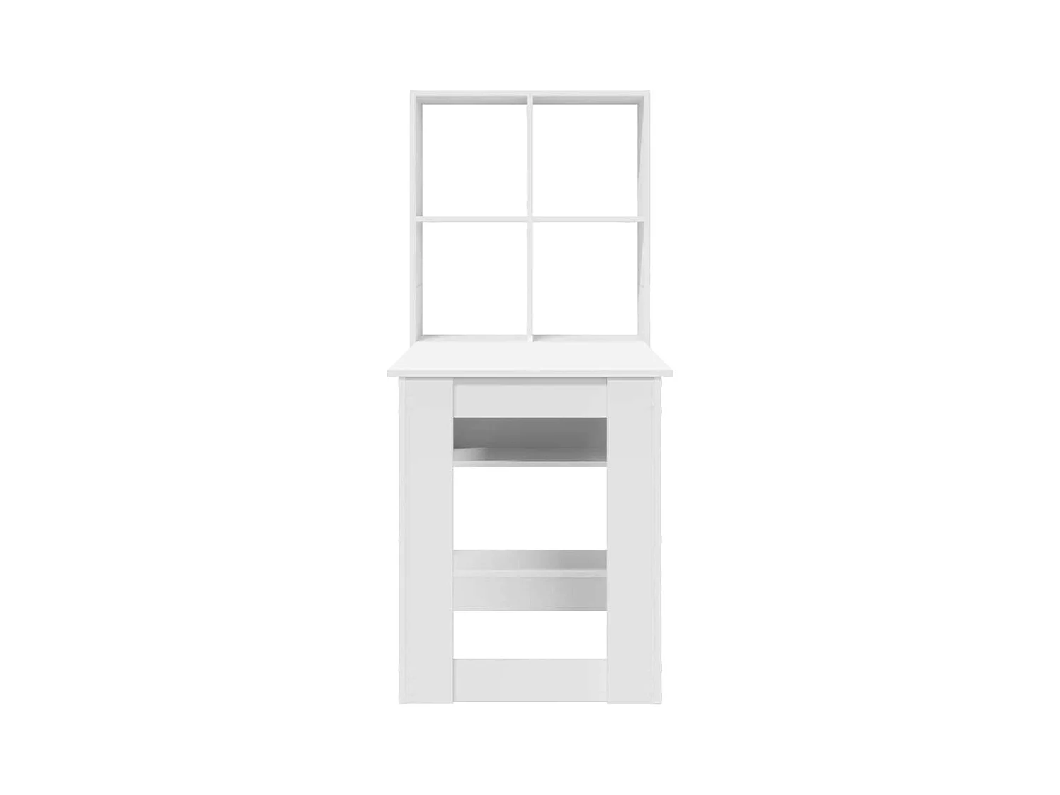 Bureau avec étagère Blanc 122 x 67 x 145 cm Bois d'ingénierie