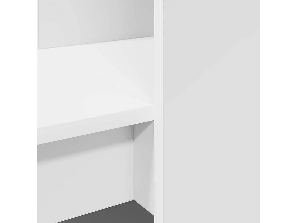 Mesa com prateleira Branco 122 x 67 x 145 cm Madeira processada