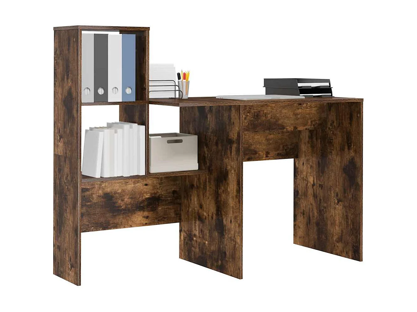 Bureau Gerookt eiken 131,5 x 50 x 106,5 cm Bewerkt hout