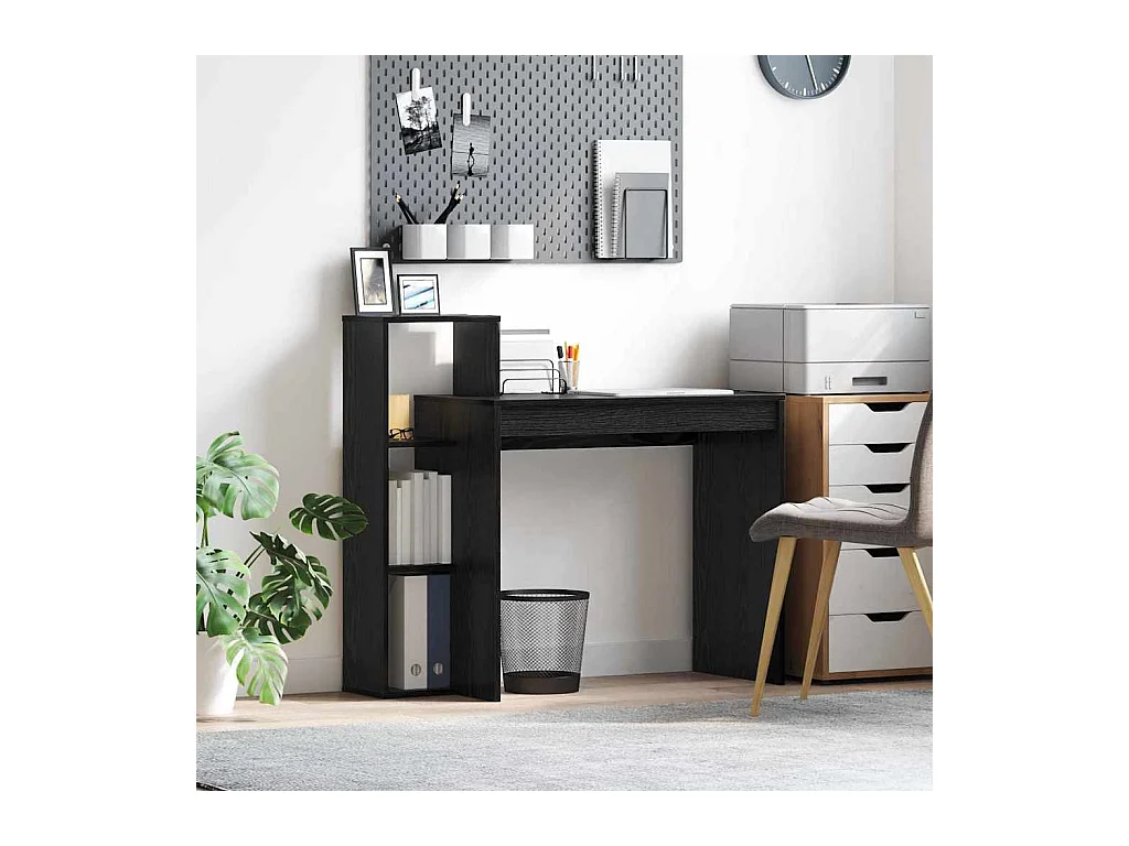 Escritorio Roble negro 100 x 40 x 90 cm Madera contrachapada