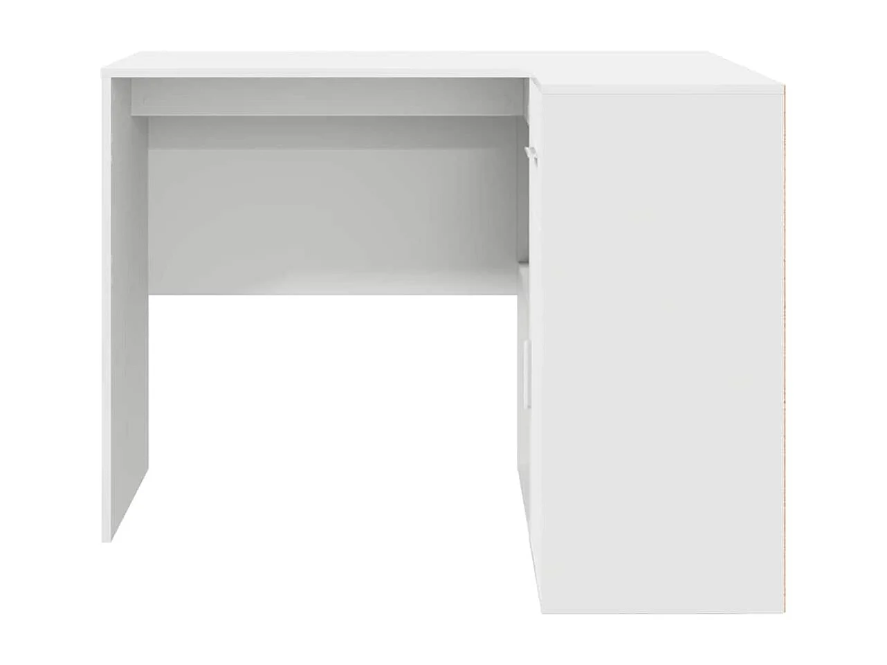 Bureau d'angle Blanc 102 x 50 x 75 cm Bois d'ingénierie