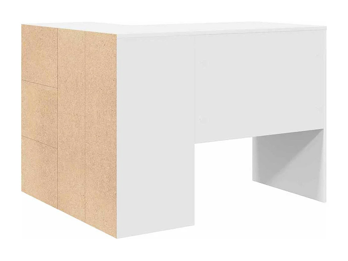 Bureau d'angle Blanc 102 x 50 x 75 cm Bois d'ingénierie