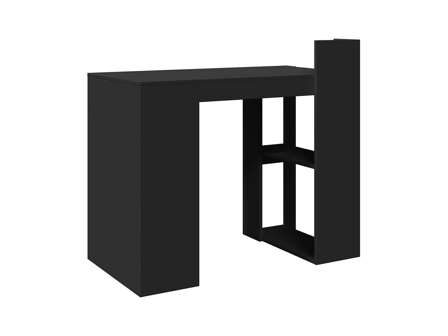 Bureau noir 103,5x56,5x94 cm bois d'ingénierie