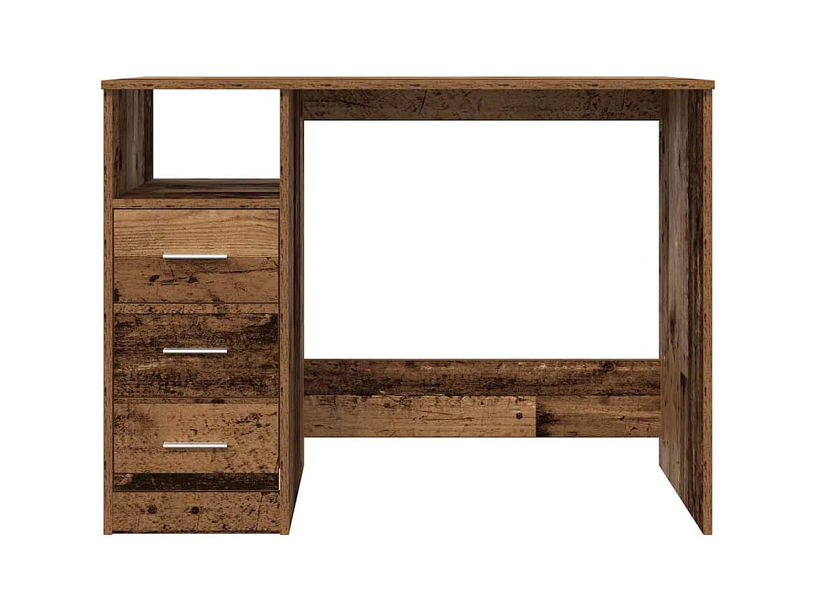 Bureau vieux bois 102x76x50 cm bois d'ingénierie