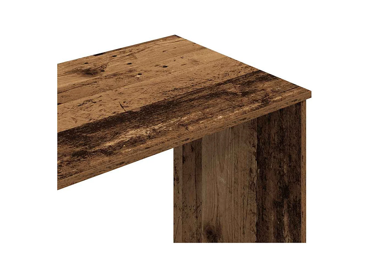 Bureau vieux bois 102x76x50 cm bois d'ingénierie