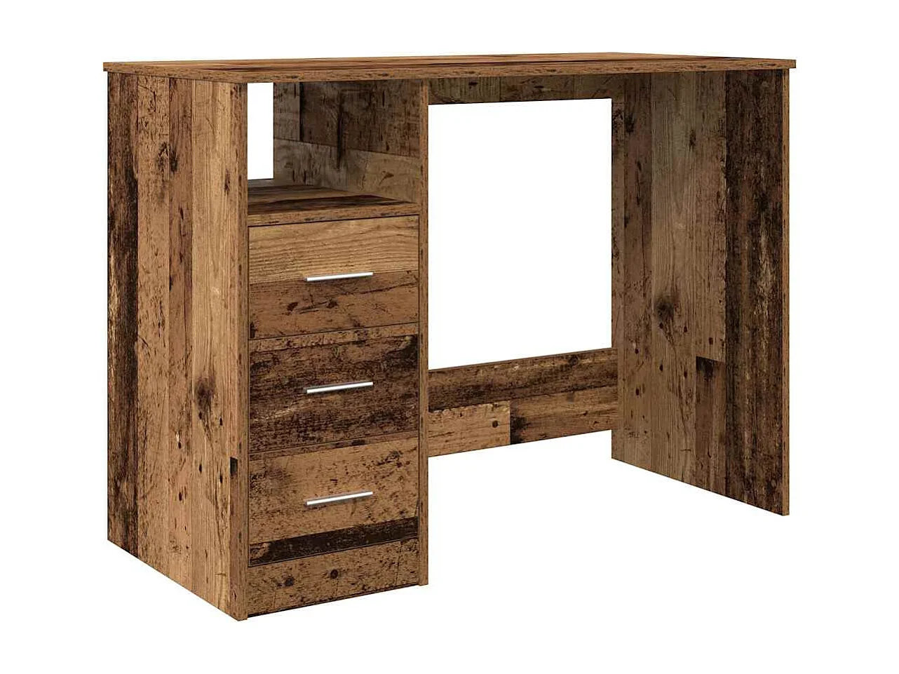 Bureau vieux bois 102x76x50 cm bois d'ingénierie