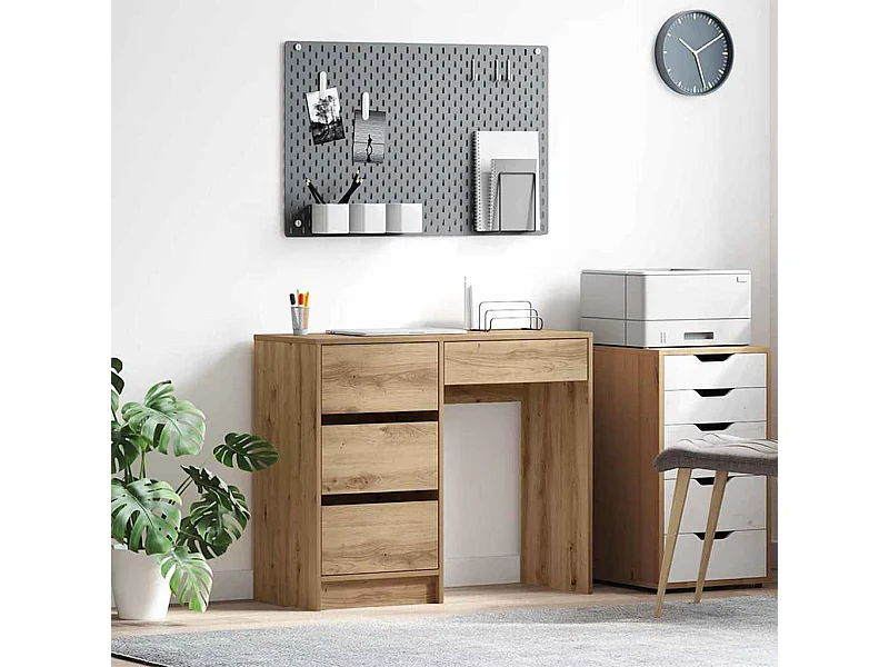 Bureau chêne artisanal 90 x 37,5 x 75 cm Bois d'ingénierie