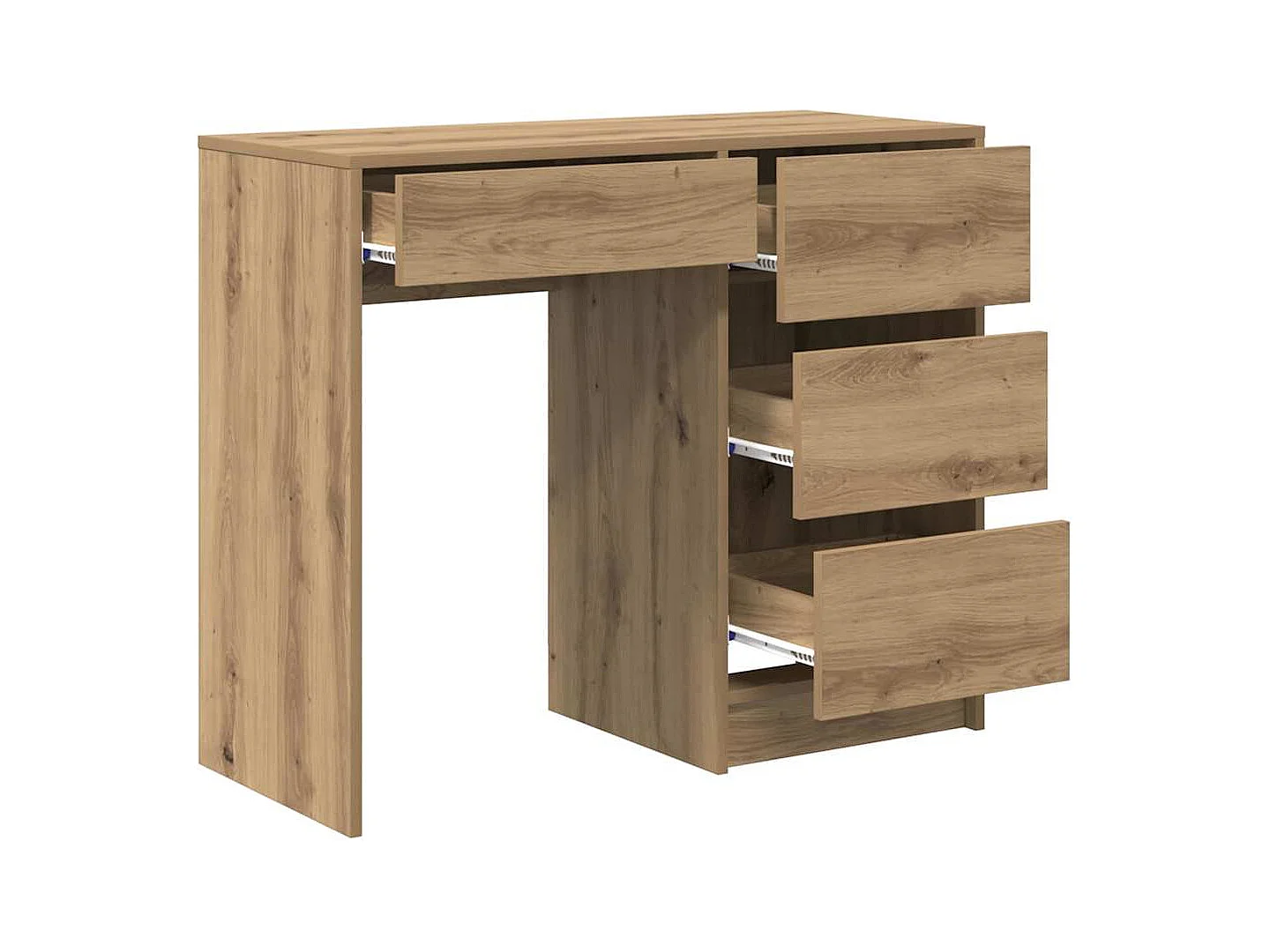 Bureau chêne artisanal 90 x 37,5 x 75 cm Bois d'ingénierie