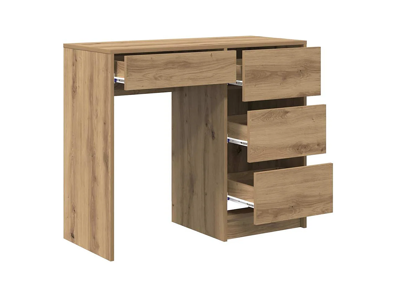 Bureau chêne artisanal 90 x 37,5 x 75 cm Bois d'ingénierie