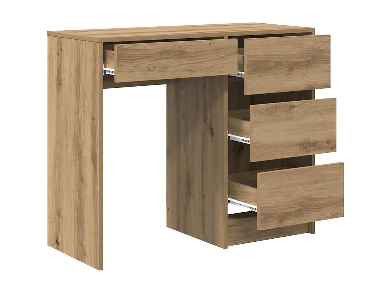 Bureau chêne artisanal 90 x 37,5 x 75 cm Bois d'ingénierie