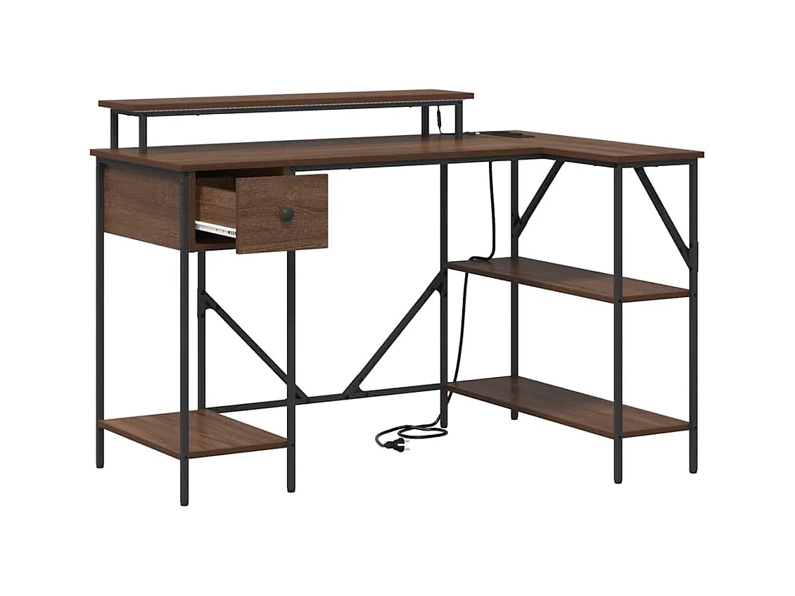 Bureau Chêne marron 120 x 79 x 86.5 cm Bois d'ingénierie