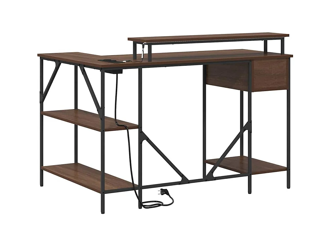 Bureau Chêne marron 120 x 79 x 86.5 cm Bois d'ingénierie