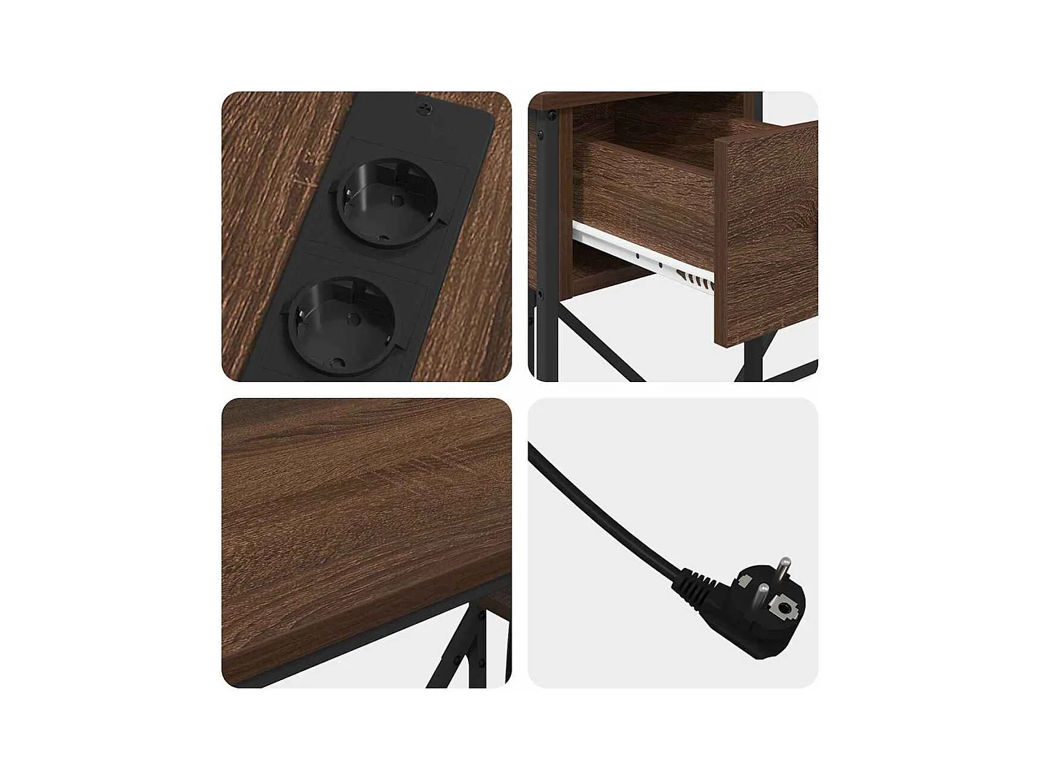 Bureau Chêne marron 120 x 79 x 86.5 cm Bois d'ingénierie