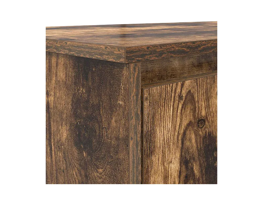 Bureau chêne fumé 120x42x76 cm bois d'ingénierie