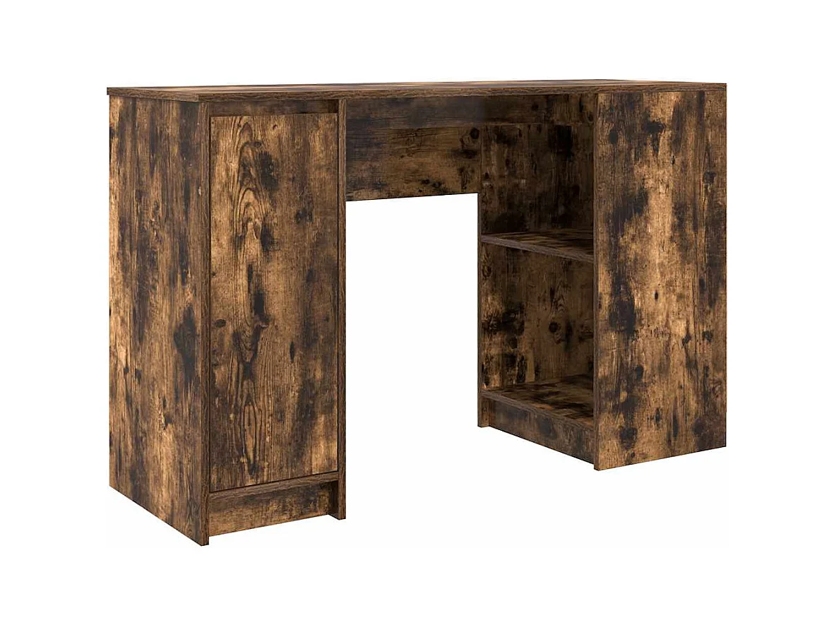 Bureau chêne fumé 120x42x76 cm bois d'ingénierie