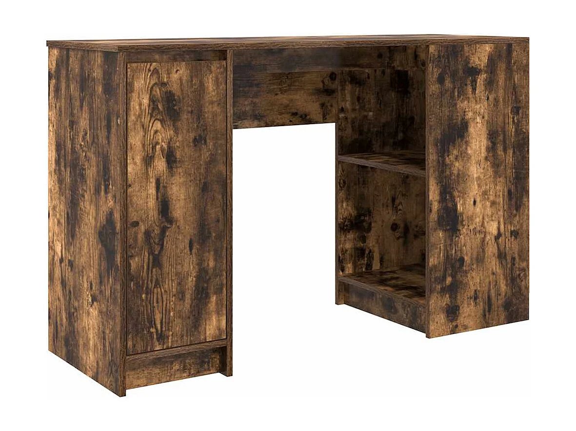 Bureau 120x42x76 cm spaanplaat gerookt eikenkleurig