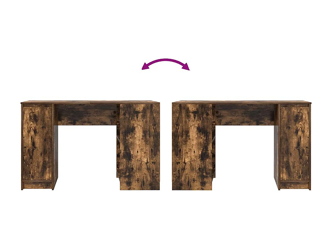 Bureau 120x42x76 cm spaanplaat gerookt eikenkleurig