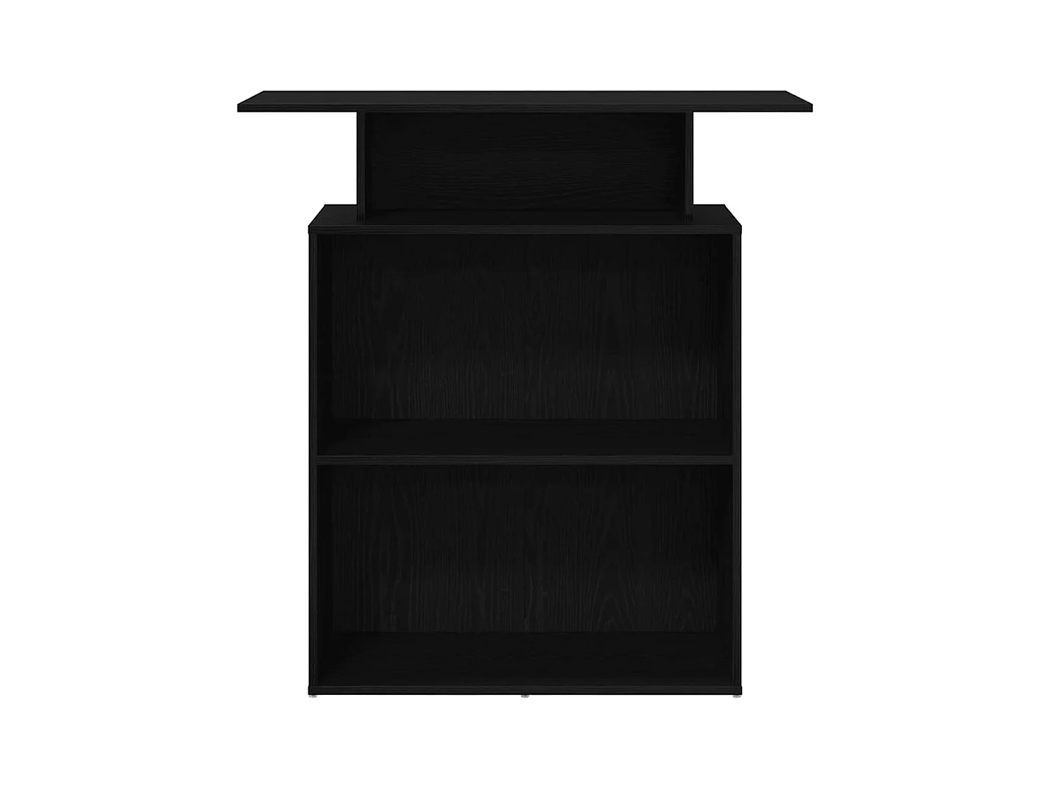 Bureau de réception noir 100x40x104 cm bois d'ingénierie