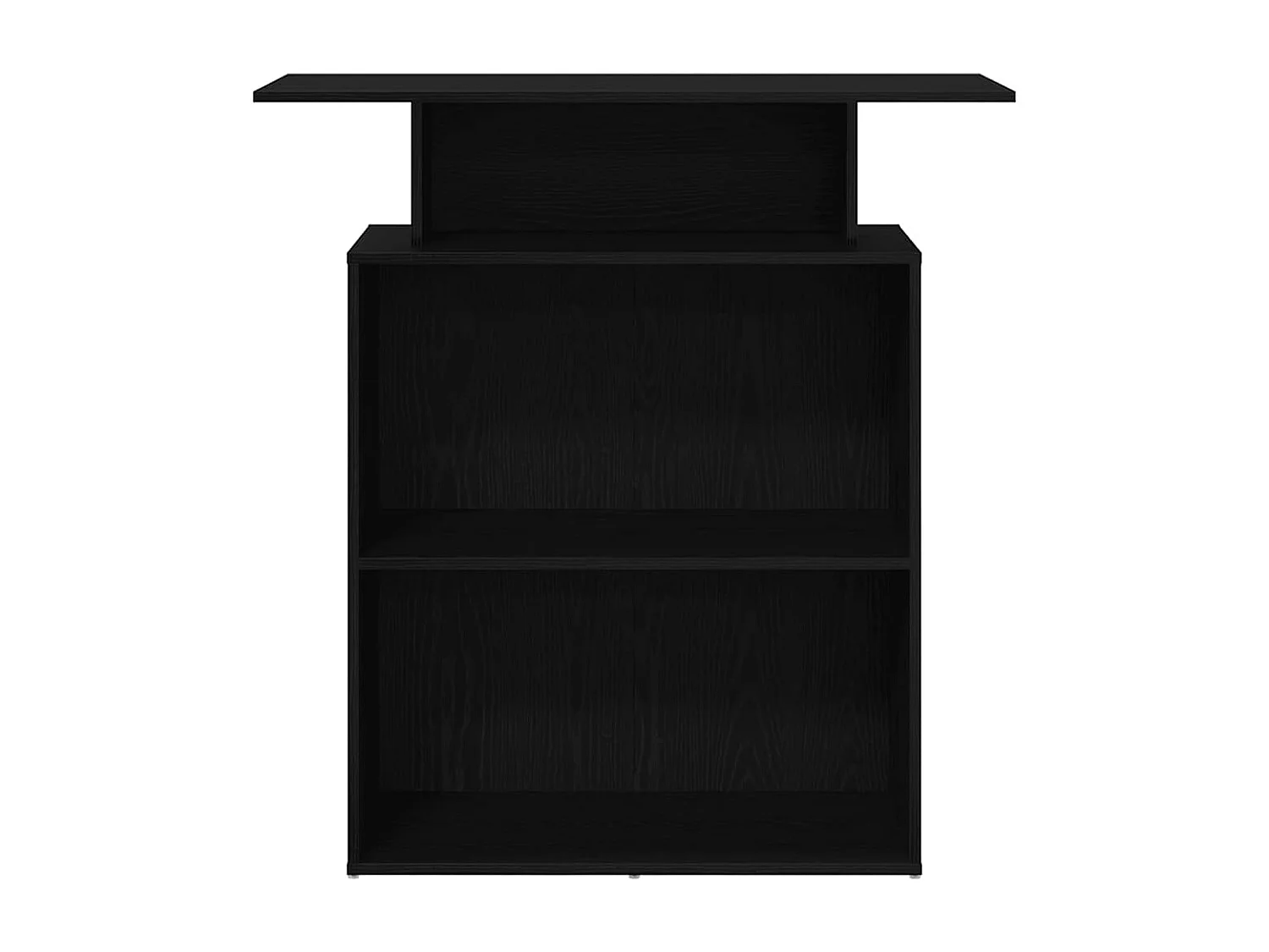 Bureau de réception noir 100x40x104 cm bois d'ingénierie