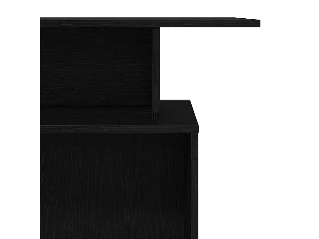 Bureau de réception noir 100x40x104 cm bois d'ingénierie