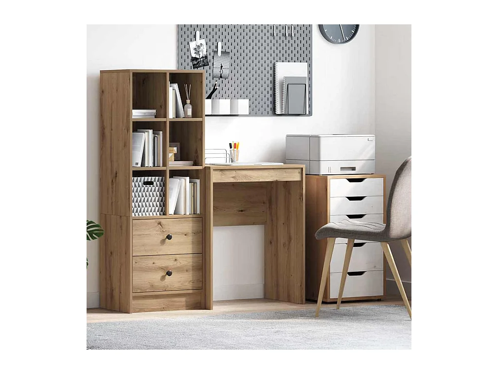 Bureau chêne artisanal 60 x 40 x 76 cm Bois d'ingénierie