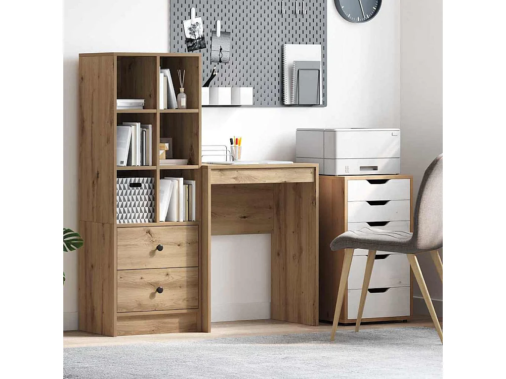 Bureau chêne artisanal 60 x 40 x 76 cm Bois d'ingénierie