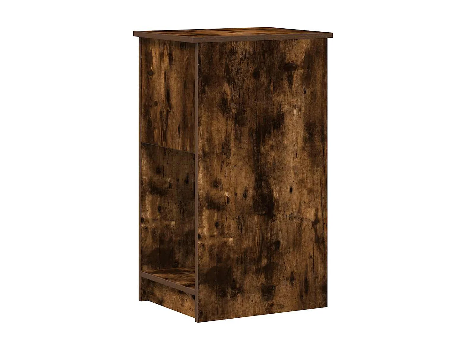 Support de tour d'ordinateur et tiroir chêne fumé 35x45x77 cm