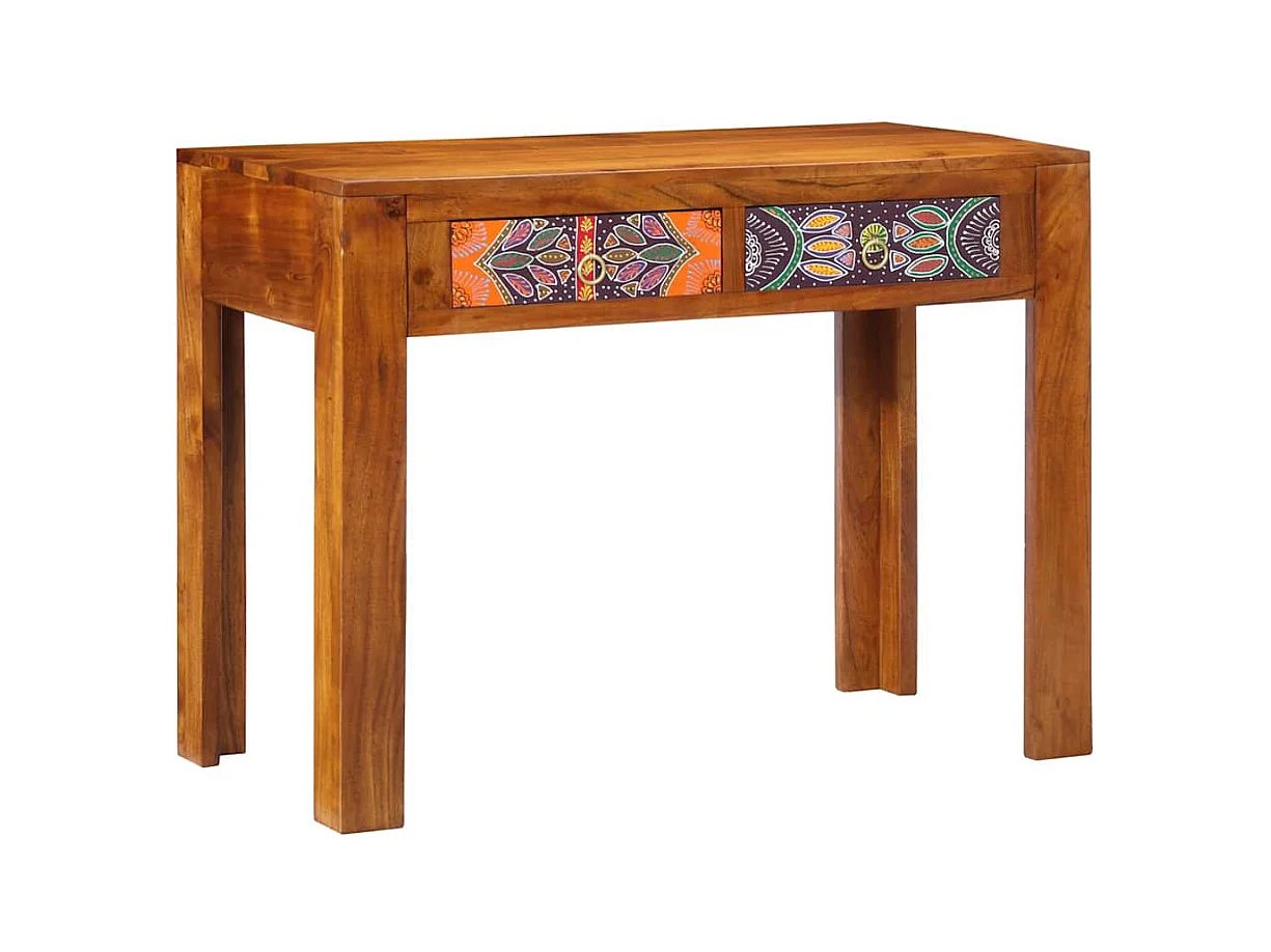 Bureau avec tiroir Marron 100 x 50 x 75 cm Bois d'acacia massif