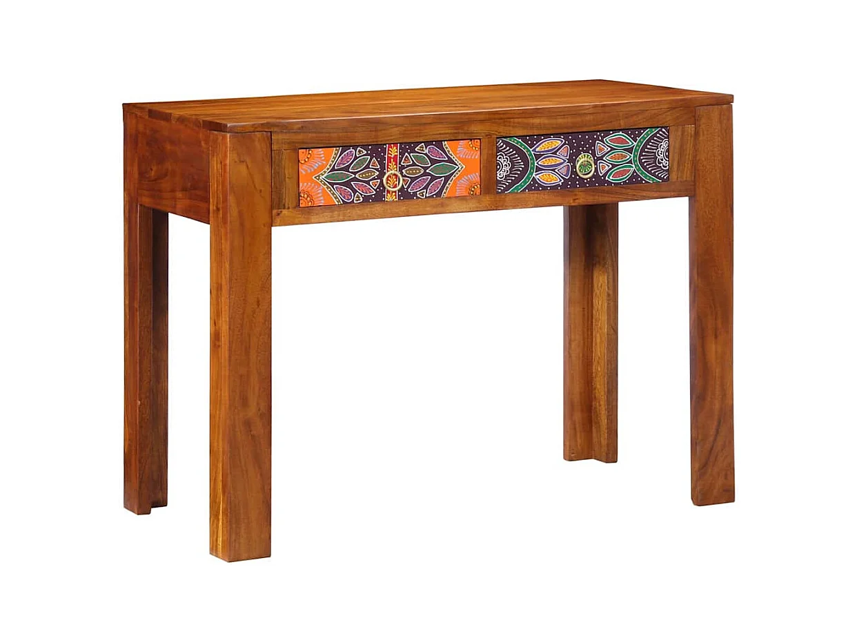 Bureau avec tiroir Marron 100 x 50 x 75 cm Bois d'acacia massif