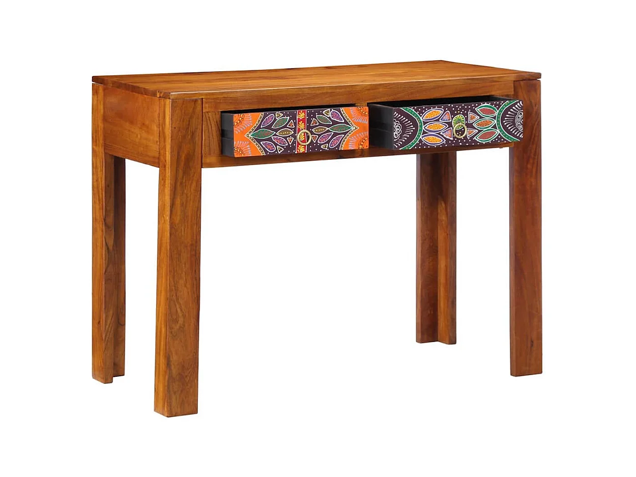 Bureau avec tiroir Marron 100 x 50 x 75 cm Bois d'acacia massif