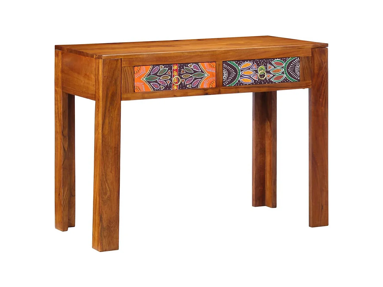 Bureau avec tiroir Marron 100 x 50 x 75 cm Bois d'acacia massif