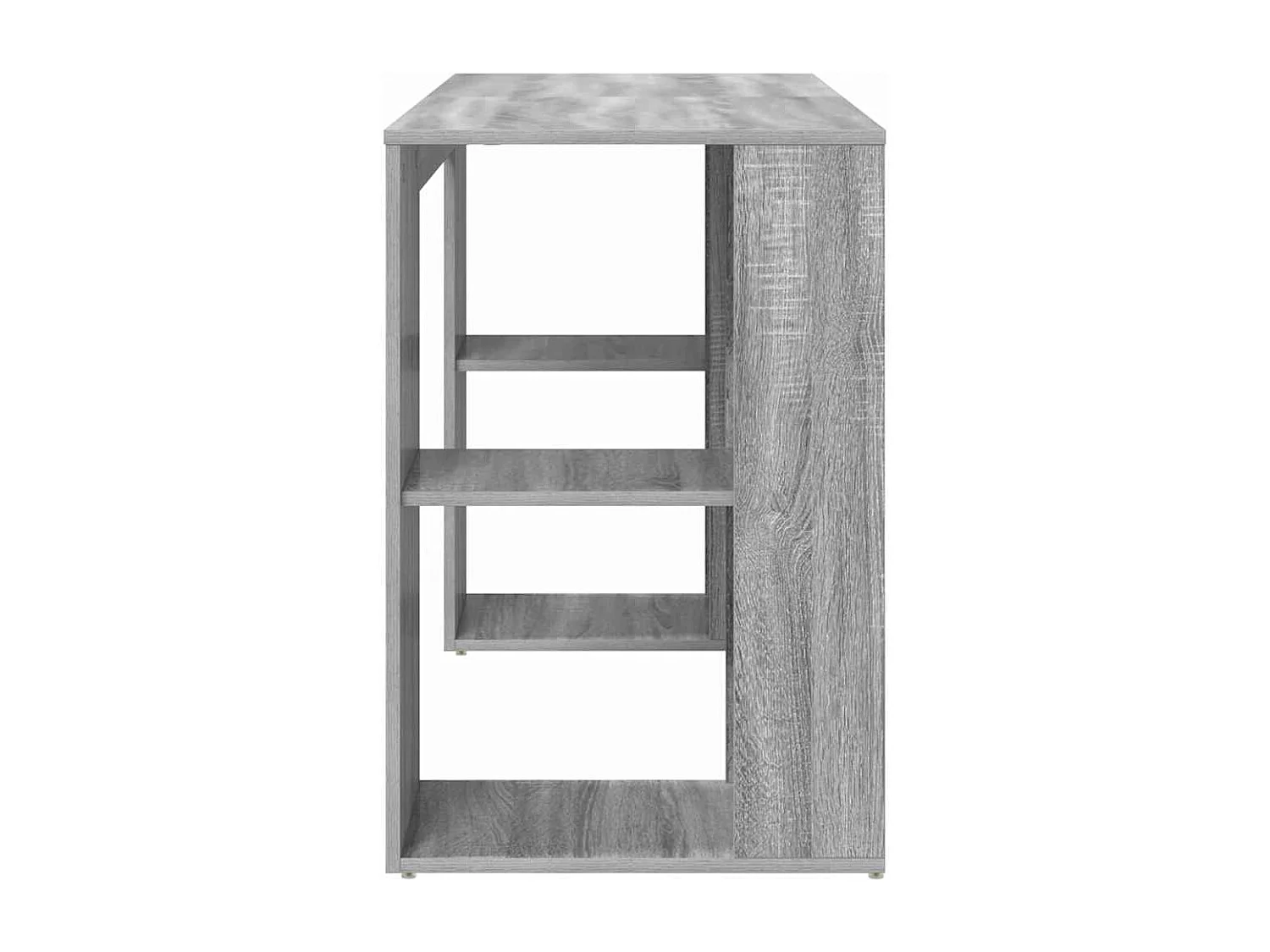 Bureau avec Rangement Gris Sonoma 130 x 50,5 x 75 cm