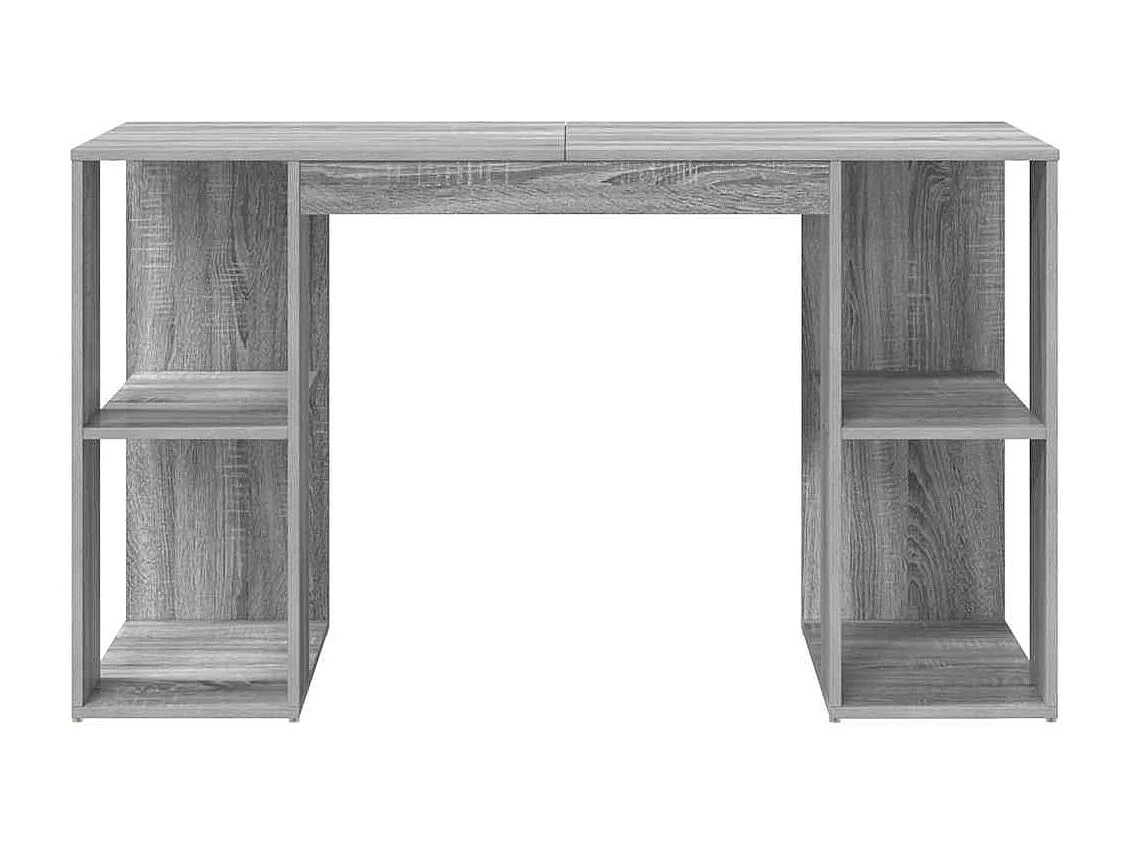 Bureau avec Rangement Gris Sonoma 130 x 50,5 x 75 cm