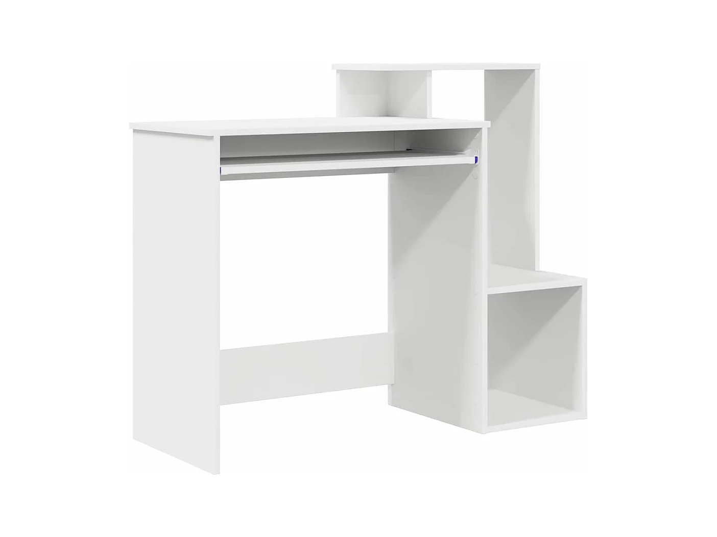 Bureau avec étagère Blanc 106 x 40 x 88.5 cm Bois d'ingénierie