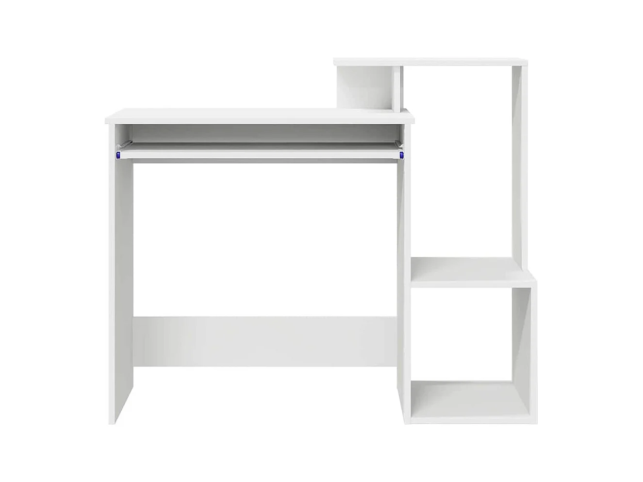 Bureau avec étagère Blanc 106 x 40 x 88.5 cm Bois d'ingénierie