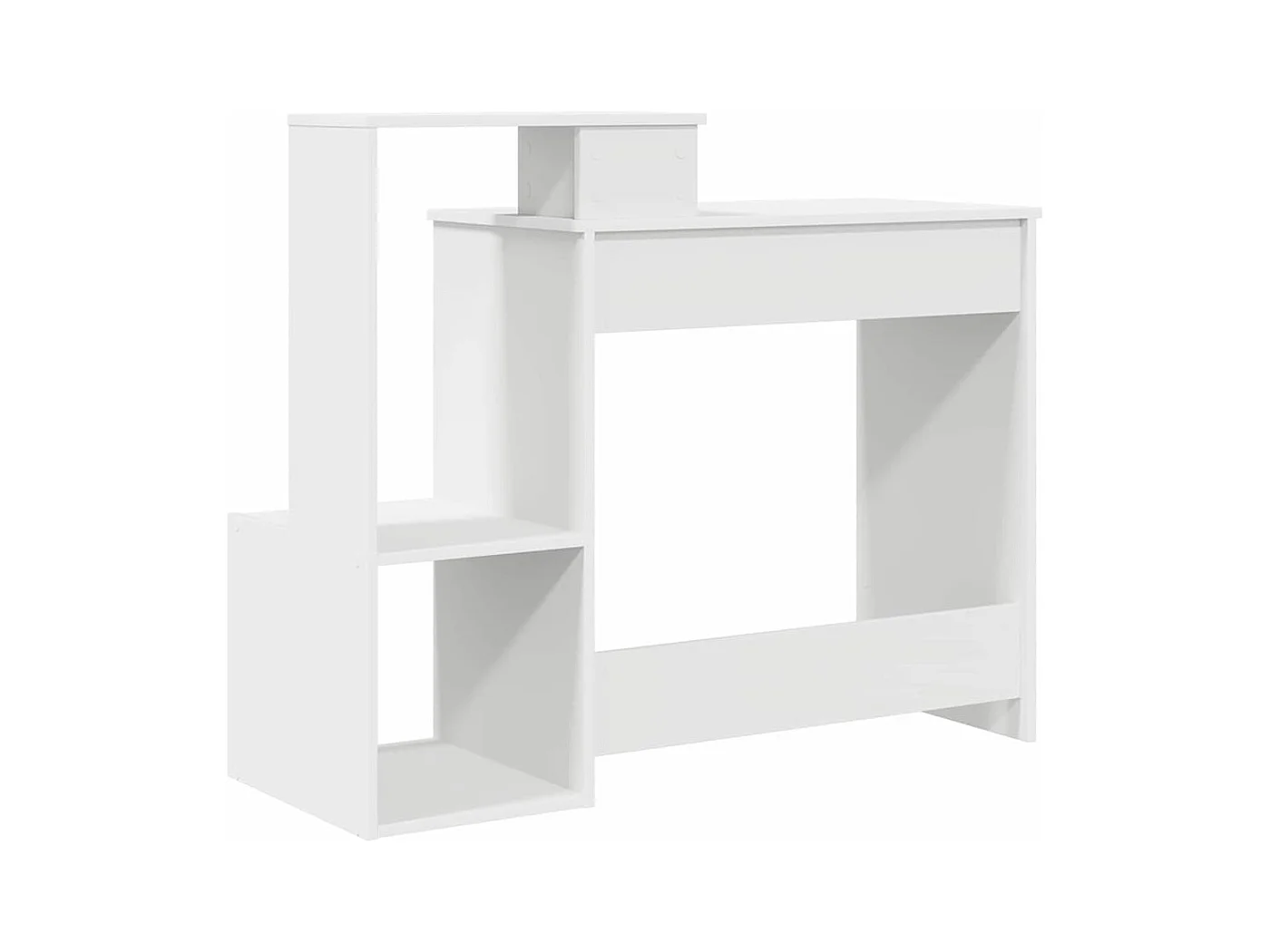 Bureau avec étagère Blanc 106 x 40 x 88.5 cm Bois d'ingénierie