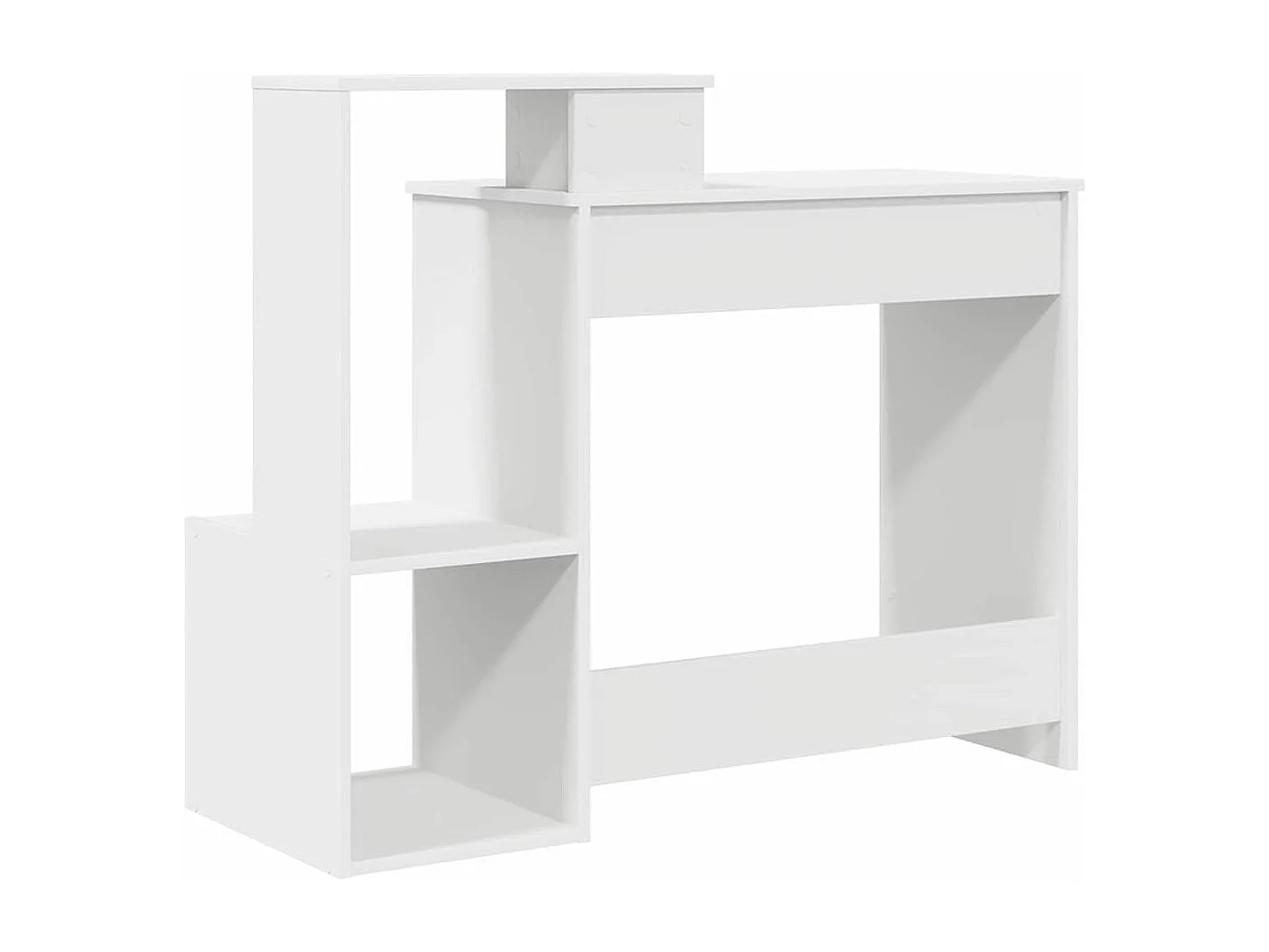 Bureau avec étagère Blanc 106 x 40 x 88.5 cm Bois d'ingénierie