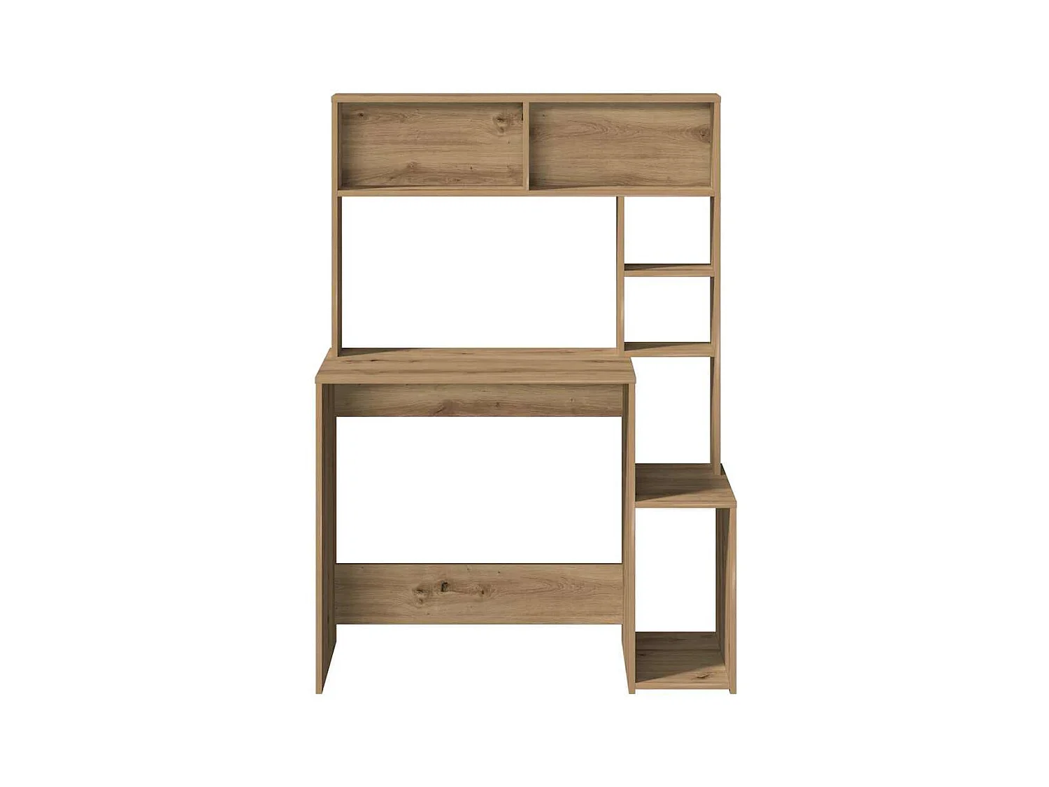 Bureau avec étagères chêne artisanal Bois d'ingénierie