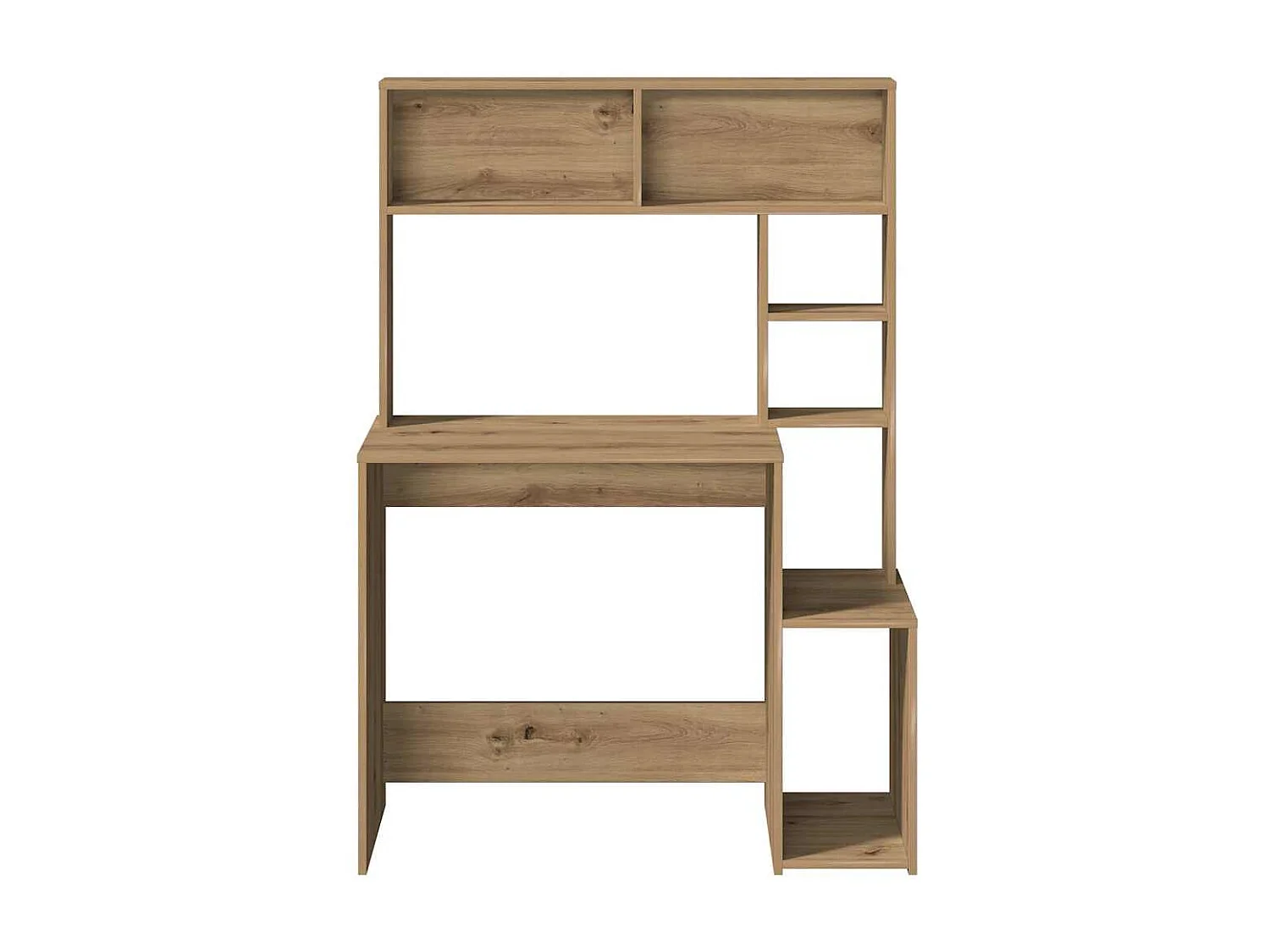 Bureau avec étagères chêne artisanal Bois d'ingénierie