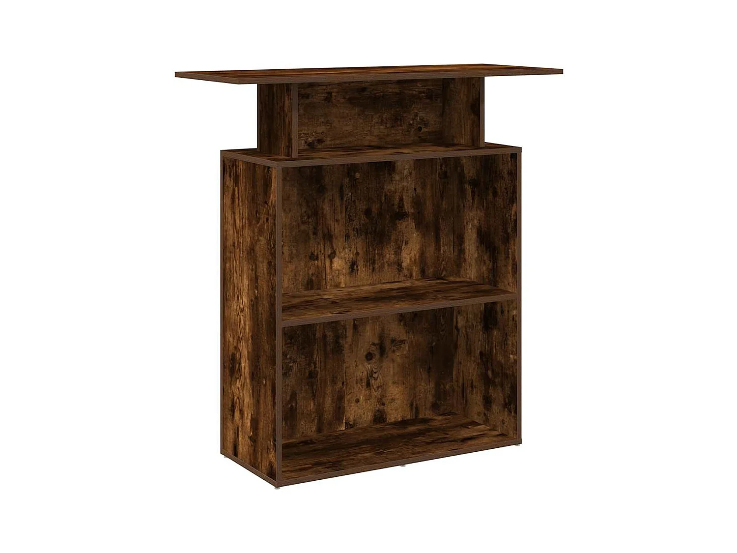 Bureau de réception chêne fumé 100x40x104 cm bois d'ingénierie