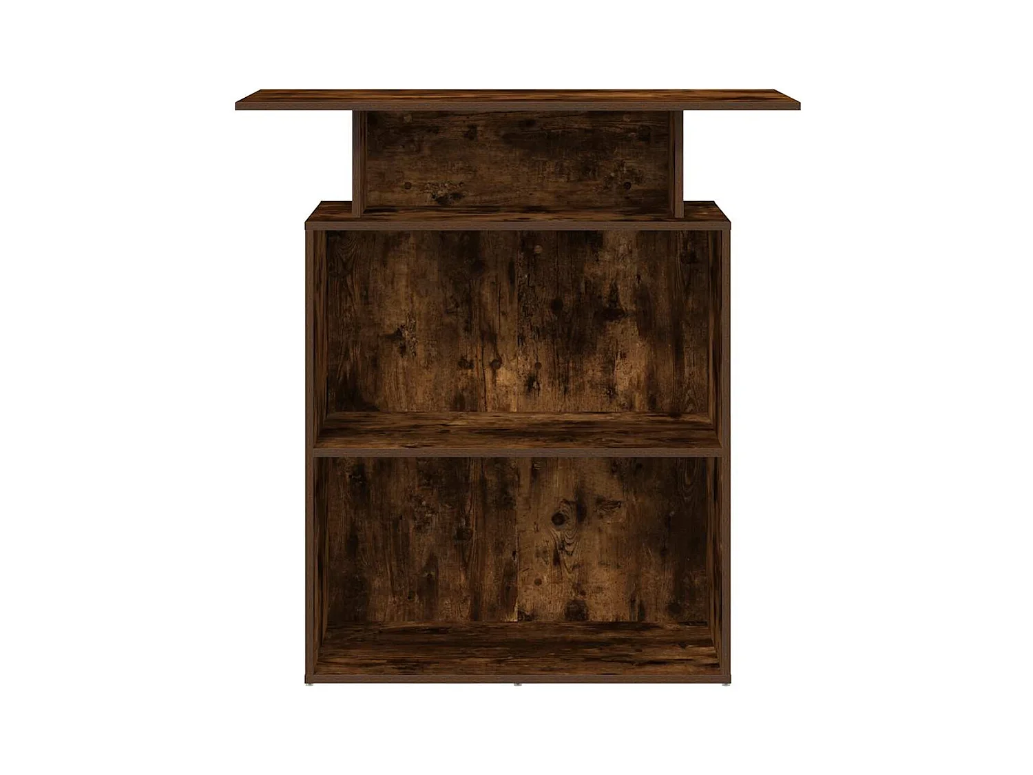 Bureau de réception chêne fumé 100x40x104 cm bois d'ingénierie